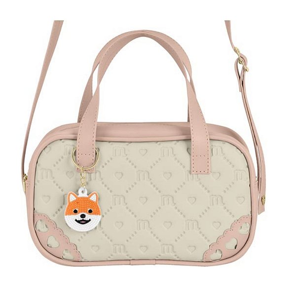 Bolsa Infantil Menina Molekinha Sardenha- Branco OFF/ Rose