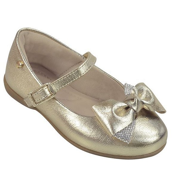 Sapatilha Infantil Menina Pampili Bailarina- Dourado