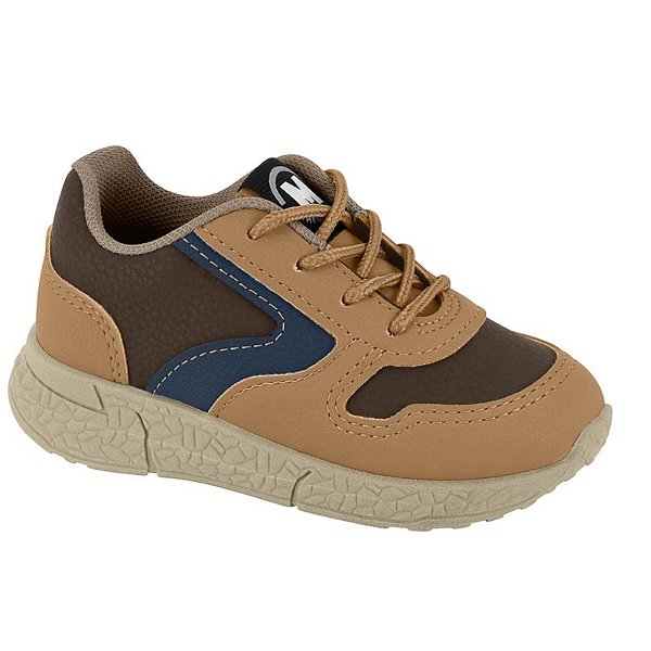 Tênis Infantil Menino Molekinho Slim- Café/ Caramelo