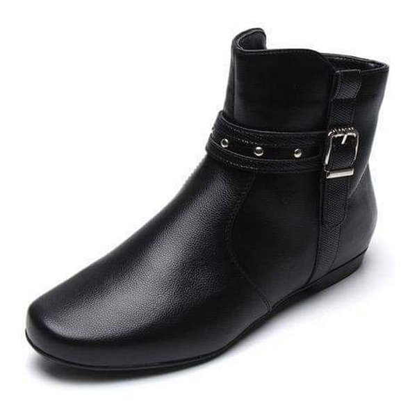 bota cano curto mooncity fivela feminina
