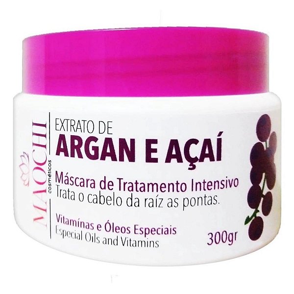 Mascara de tratamento e Hidratação Intensivo Argan e Açai