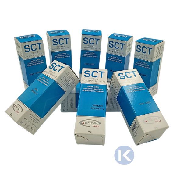 Resina Acrílica Gengiva Termopolimerizável SCT - 80g - Triunfo