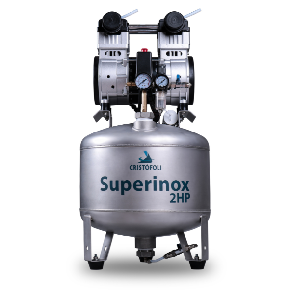 Compressor de Ar Odontológico Super Inox 2HP 40 Litros — Cristófoli