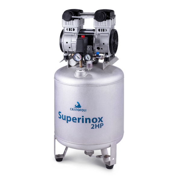 Compressor de Ar Odontológico Super Inox 2HP 60 Litros — Cristófoli