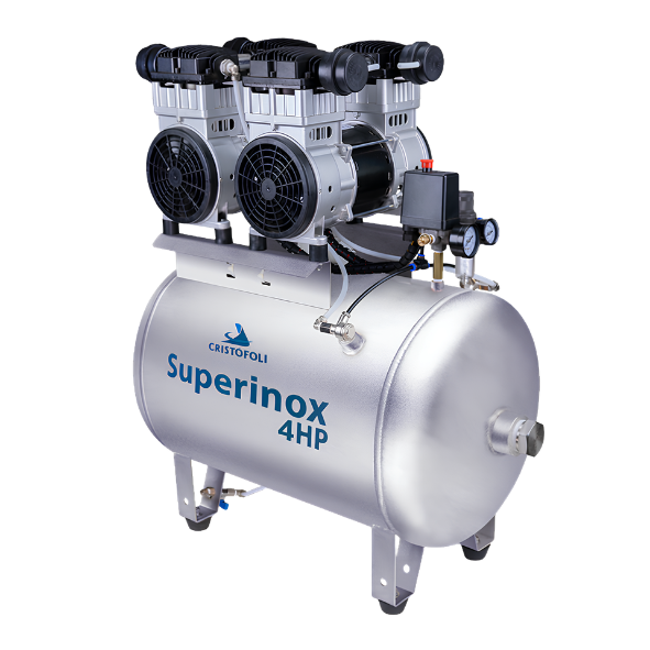 Compressor de Ar Odontológico Super Inox 4HP 80 Litros — Cristófoli