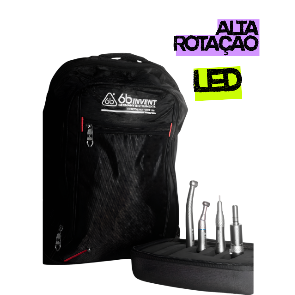 Kit Acadêmico Odontologia 4 Peças | Push Button | Com Luz -6B Invent