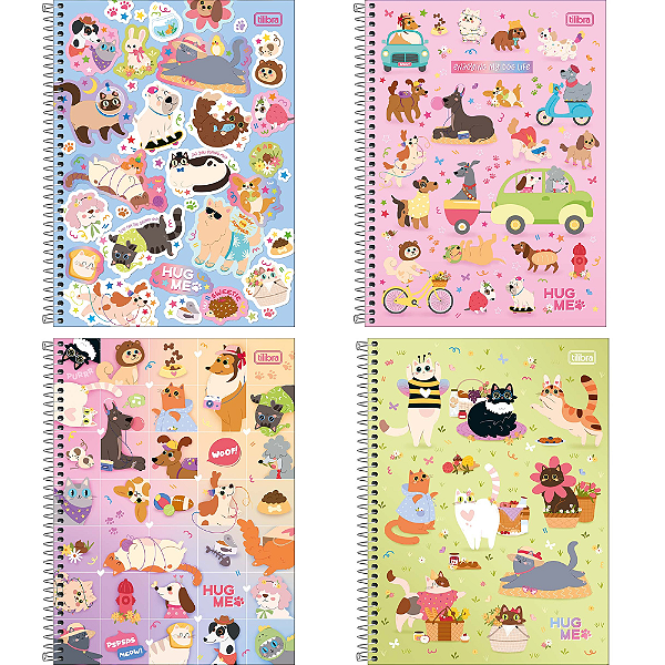 Caderno Universitário 10M Hug Me 160 folhas Tilibra