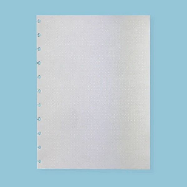 Refil Caderno Inteligente Pontilhado Linhas Brancas 90g 50 Folhas