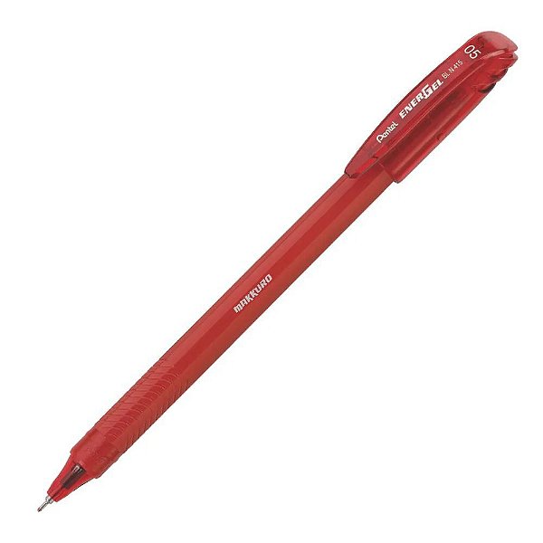 CANETA GEL PENTEL ENERGEL MAKKURO 0.5MM VERMELHO