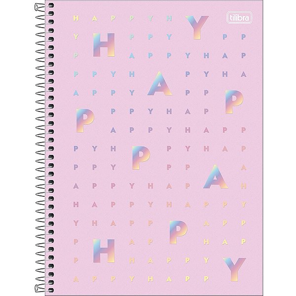 Caderno Universitário Happy 10 Matérias Tilibra - Papelaria Grafitte -  Papelaria Grafitte | Papelaria para inspirar!