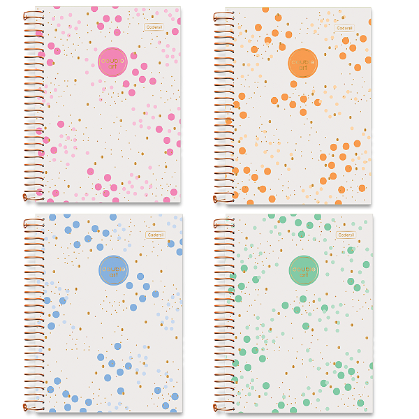 Caderno Colegial 1M Double Art 80 folhas Cadersil