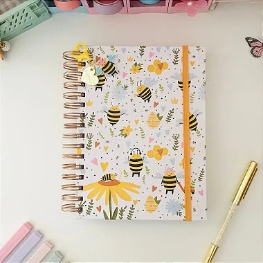 Caderno Wire-o A4 Busy Bees 150 Folhas Buendia