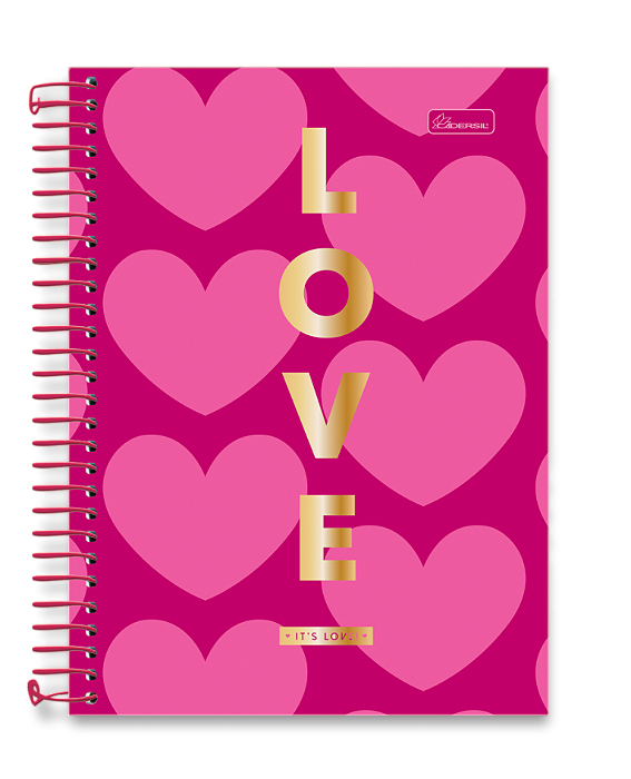 CADERNO COLEGIAL 10M ITS LOVE 160 FOLHAS CADERSIL