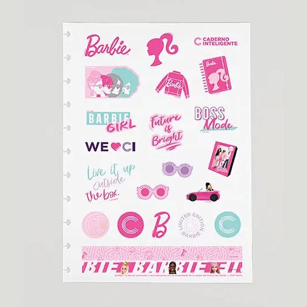 FOLHA DE ADESIVOS CI BY BARBIE PINK