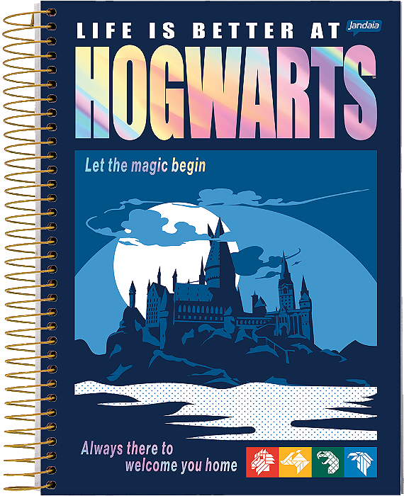 Caderno Universitário 1M Harry Potter 96 folhas Jandaia