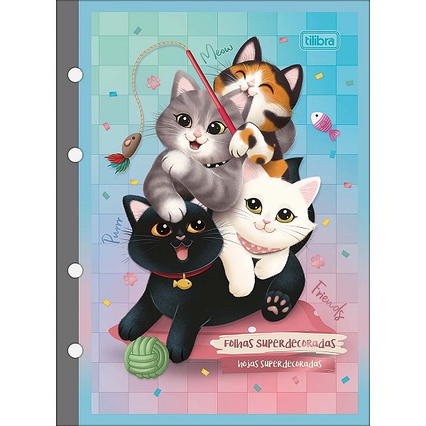 MONOBLOCO COLEGIAL DECORADO PURRFECT CATS 80F TILIBRA
