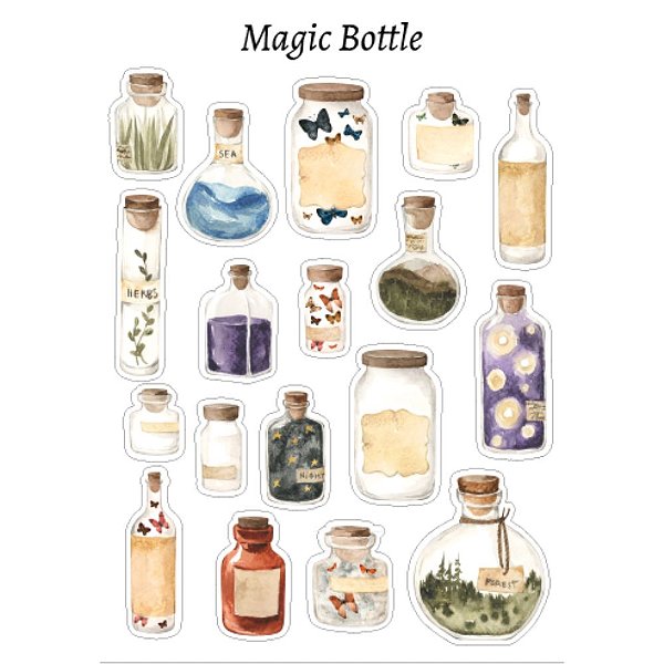 Adesivo Transparente Magic Bottle Grafitte