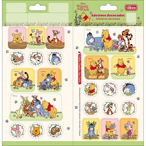 Adesivo Decorado Duplo Pooh Tilibra