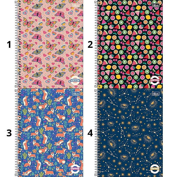 CADERNO UNIVERSITÁRIO PEPPER 1M 80 FOLHAS TILIBRA