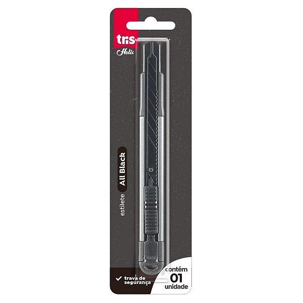 Estilete Metálico Holic All Black Tris 906816