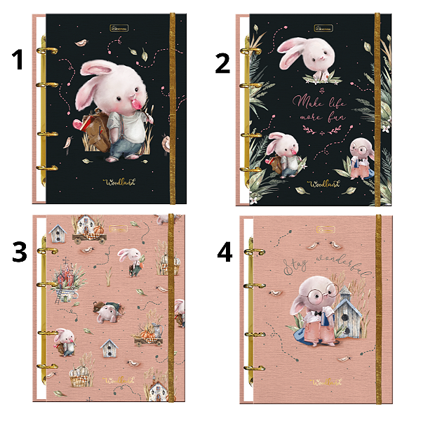 CADERNO ARGOLADO COLEGIAL 80FLS WOODLAND CADERSIL