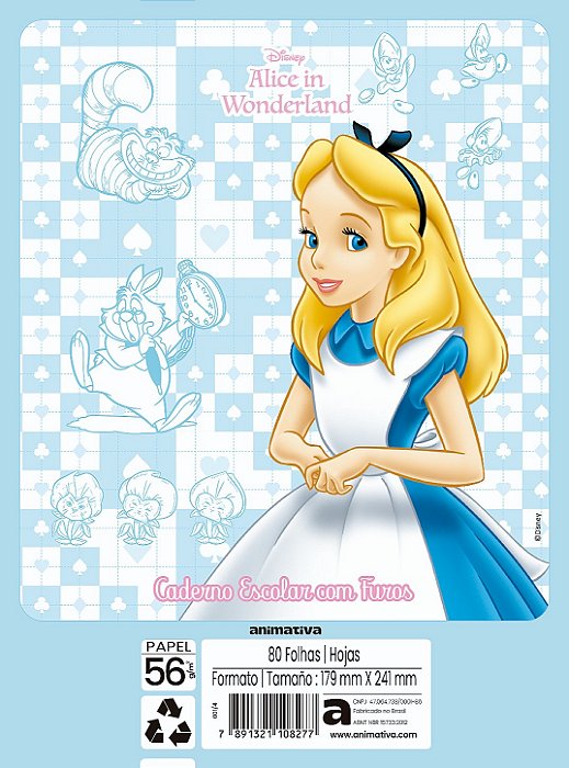 MONOBLOCO COLEGIAL ALICE 80F ANIMATIVA