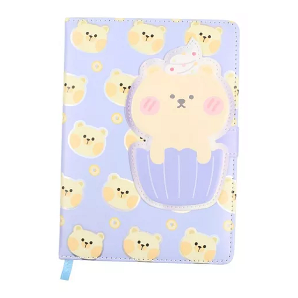 Caderno Almofadado Cupcake Animal com Imã Uniso