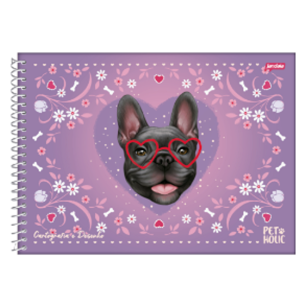 Caderno de Desenho 80fls Pet Holic Jandaia