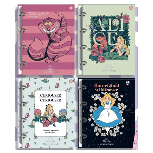 Caderno Argolado Colegial Alice 160 Folhas Animativa