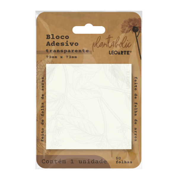 Bloco Adesivo Folha de Arroz Planta Holic 50F Leoarte