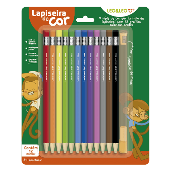 Lapiseira de Cor 2.6 12 cores Leonora