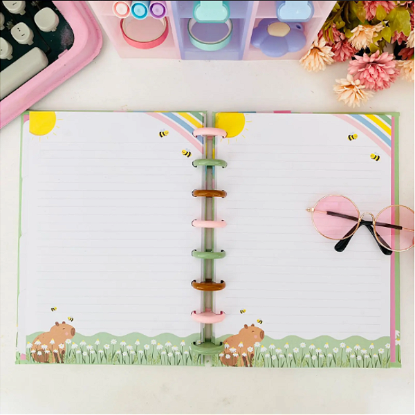 Refil Caderno de Disco A5 Capivaras Buendia