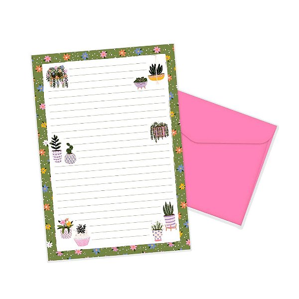 Conjunto de Papel de Carta Brigitti LUBI + Caixa de Presente