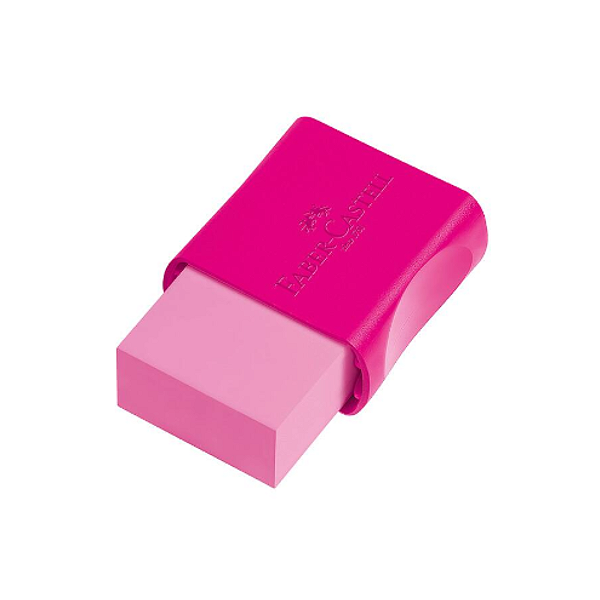 Borracha Capa Plástica Rosa Pink Faber Castell