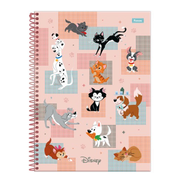 Caderno Universitário 1M 80F Disney Pets Foroni