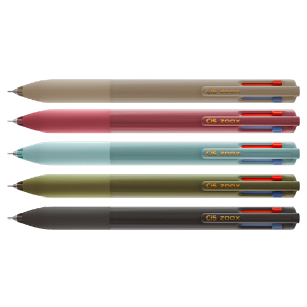 Caneta Esferográfica 4 cores 0.7mm Cis Zoox S4