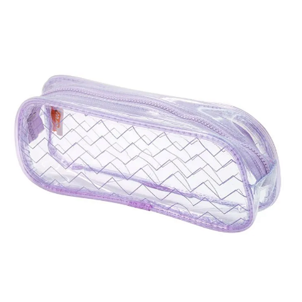 Estojo Transparente Chevron Lilás BRW