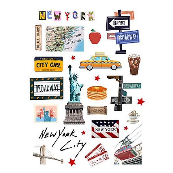 Adesivo Coleção Trip: New York Grafitte