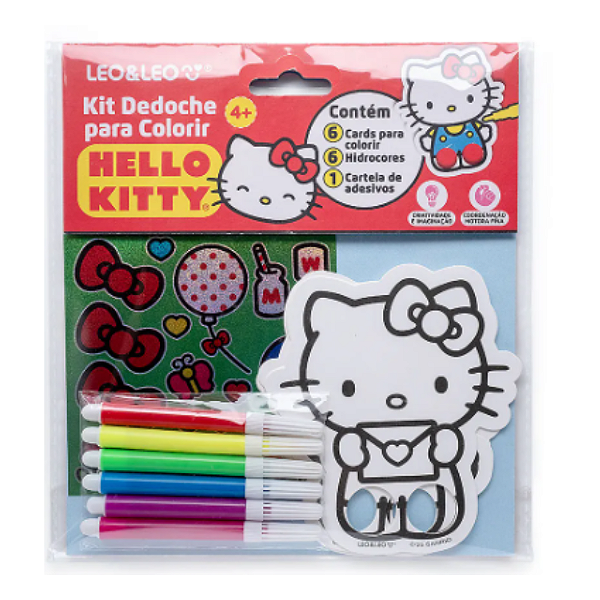 Kit Colorir Dedoche Hello Kitty Leonora