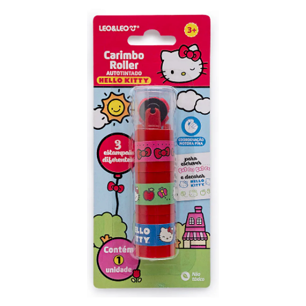 Carimbo Roller 3 Estampas Hello Kitty Leonora