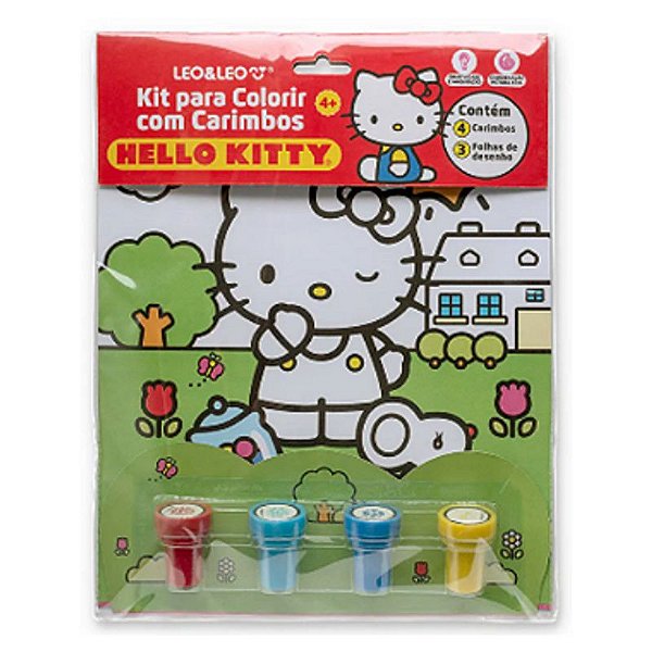 Kit Pintura com Carimbos Hello Kitty 10398 Leonora