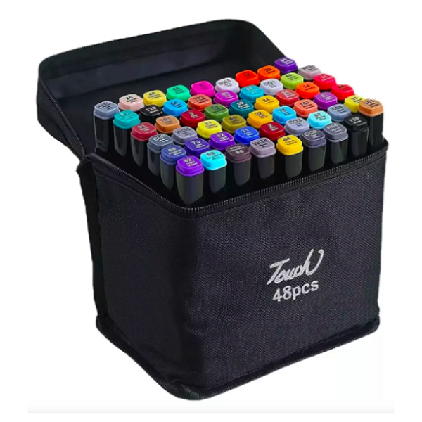 Caneta Touch Marcador Ponta Dupla 48 cores