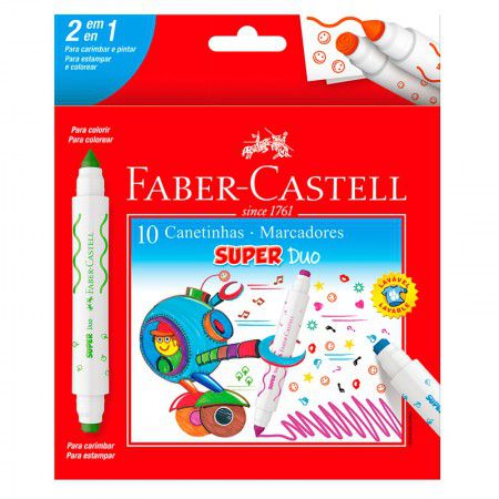 canetas super duo faber - comprar caneta ponta dupla - papelaria grafitte -  Papelaria Grafitte | Papelaria para inspirar!