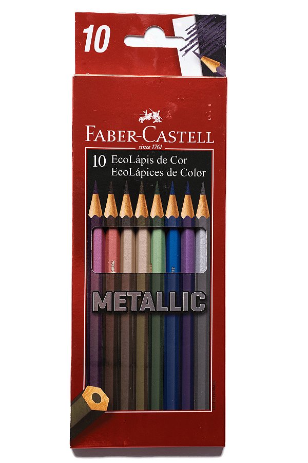 Lápis de Cor Metallic Faber-Castell 10 cores