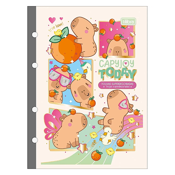 Monobloco Colegial Decorado Capivara Capyclub 80Fls Tilibra