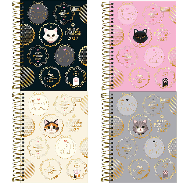 Agenda Espiral Purrfect Cats 2027 Tilibra 393835