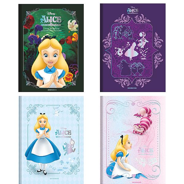 Caderno Costurado Colegial Alice 160F Animativa
