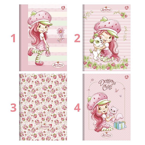 Caderno Costurado Colegial Moranguinho 160F Animativa