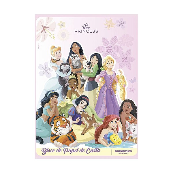 Bloco Papel de Carta Princesas 48F Animativa