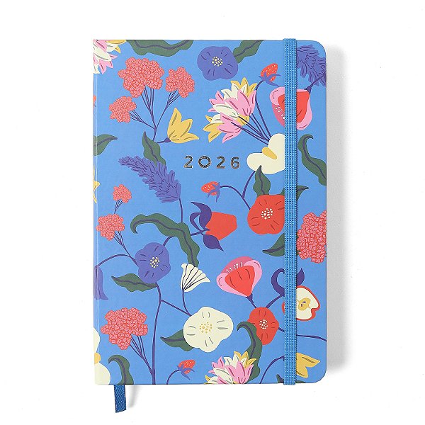 Agenda Diária 2026 Doce Florada Azul 14x21 Cicero